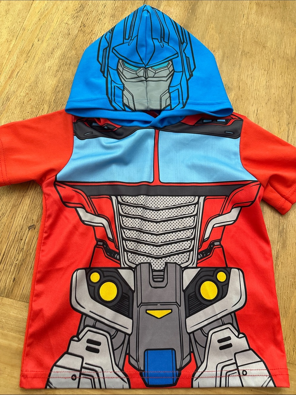 4T Boys' Red & Blue Optimus Prime Official Transformers Hooded Tee